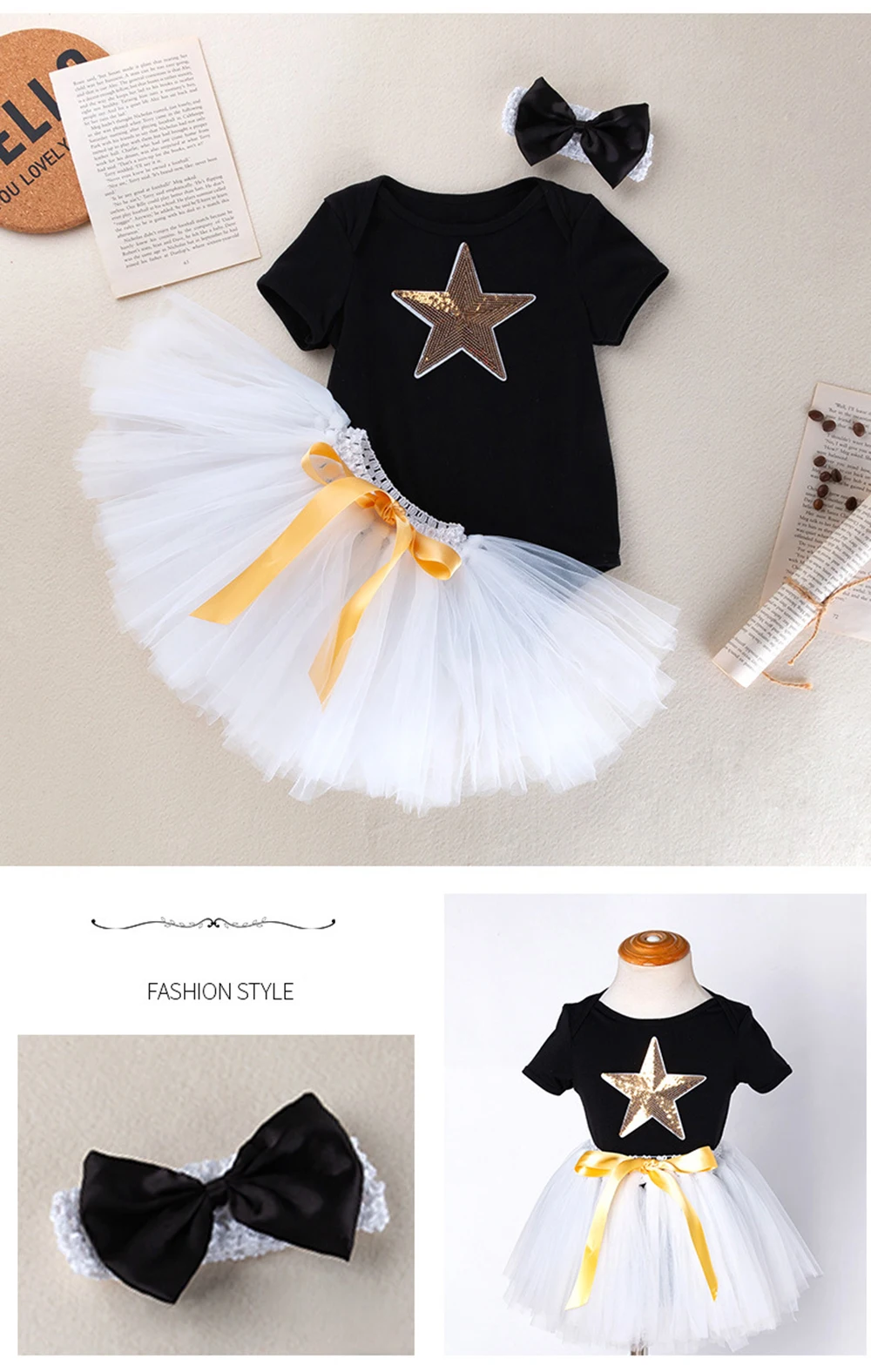 Summer Children's Wear Baby Short Sleeve Cartoon Clothes Climbing Clothing Mesh Handmade Skirt Head Wear Three Pieces Tutu Dress