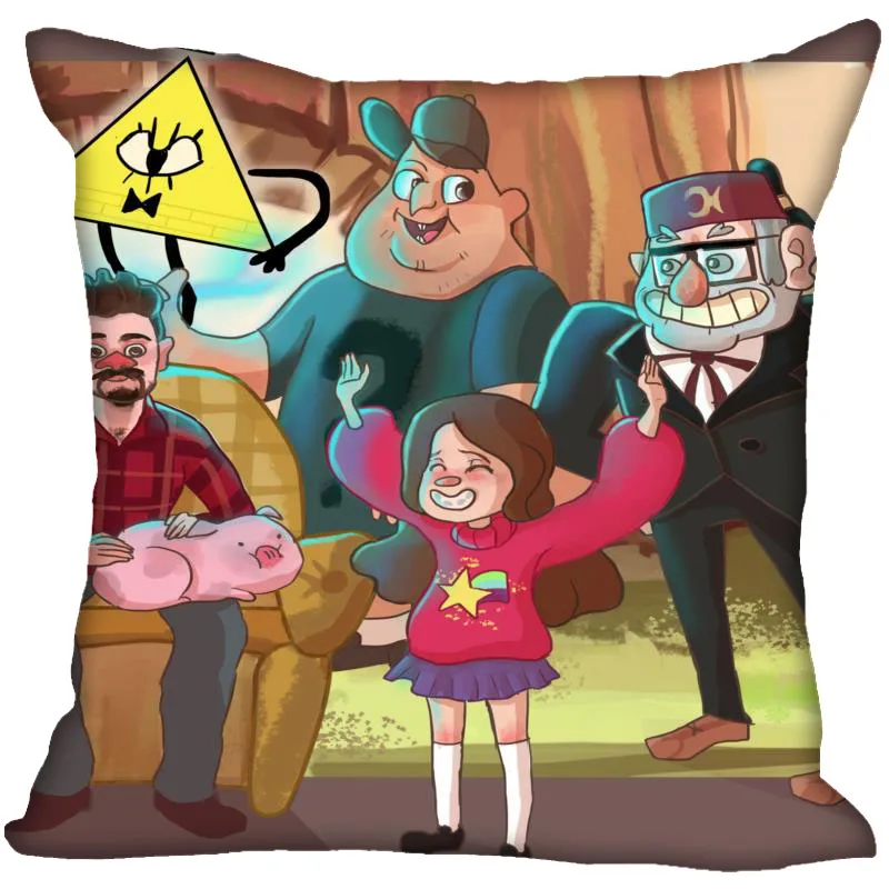 Gravity Falls Pillow Case Cartoon For Home Decorative Pillows Cover Invisible Zippered Throw PillowCases 40X40,45X45cm