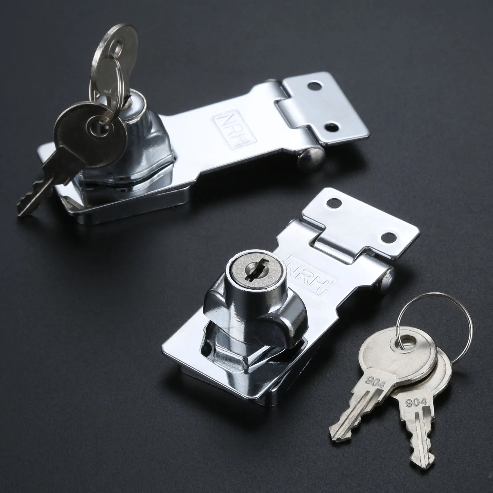 

Key Lock 65mm Stainless Steel Plating Self Locking Security Hasp Staple 2 Keys Lock Shed Cupboard Door/Shed/Gate Padlock