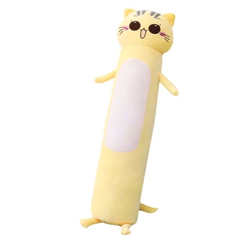 

90-165cm Large Size Toys Cute Yellow Cat Pllow Soft Cushion Stuffed Animals Cat Plush Toys Christmas gift For Children Wholesale