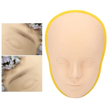 

5D Facial Tattoo Practice Skin Microblading Permanent Makeup Training Mannequin Head with Base Support Tattoo Make up Supplies