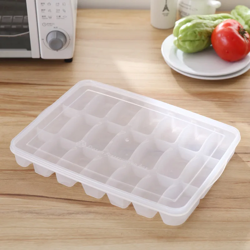 

Jiao zi he Refrigerator Freshness Storage Box Frozen Dumplings Non-stick Freshness Box Microwaveable Unfreeze Box Seperated Dump