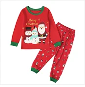ARLONEET/Рождественские одинаковые комплекты для семьи, топ с надписью+ штаны в клетку Рождественская семейная одежда, пижамы новогодний костюм Санты CS25