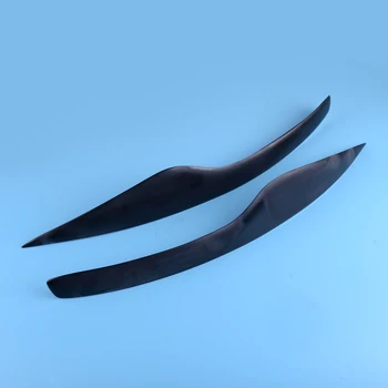 

beler Car Fiberglass Headlight Eyebrows Eyelids Shell Cover Black Fit For Ford Focus MK2 Facelift 2008 2009 2010