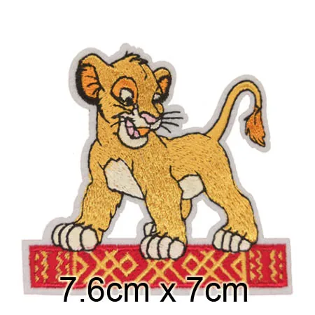 Король льва животных фильм вышитый Железный на патч, король льва Simba спальный мультфильм куртка ткань для рюкзаков аксессуары DIY - Цвет: 03