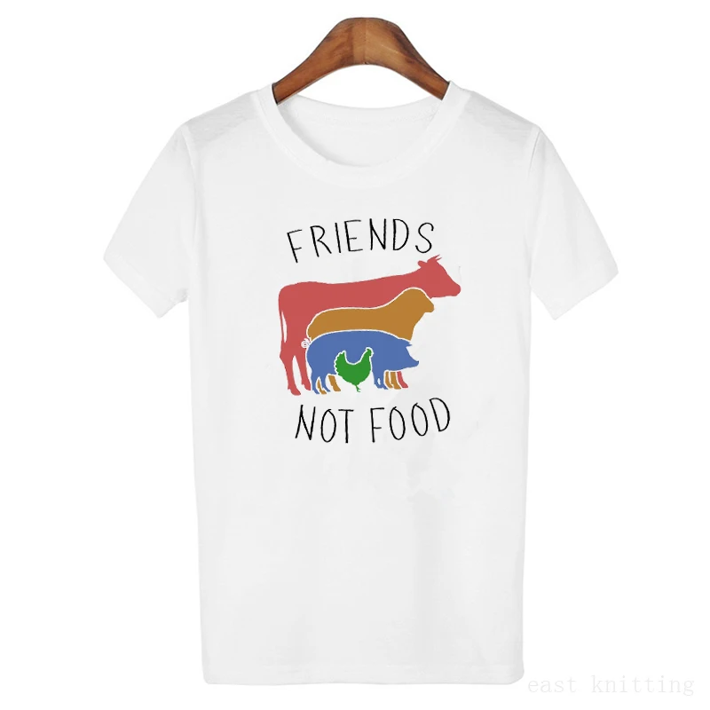 WT0810 Футболка Friends Not Fat Винтажная футболка подарок для веганская рубашка милые вегетарианские топы с натуральным рисунком хиппи 70s 80s 90s - Цвет: WT0810