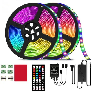 

Waterproof RGB5050 LED Light Strip 44key Music Controll Colored Neon Bande Lumineuse LED Lights Christmas Decoration For Bedroom