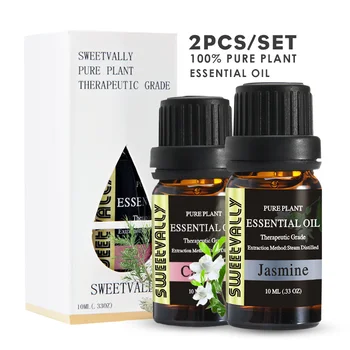 

2Pcs/Set Jasmnie & Cajeput Essential Oil Relieve Anxiety Essential Oil Relieve Body Stress Essential Oil For Aromatherapy Lamp