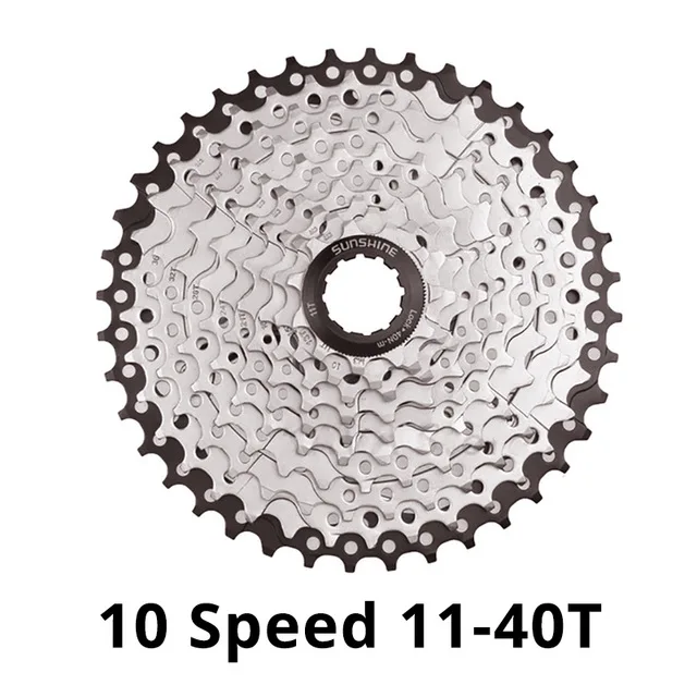11-40T Black-Silver SUNSHINE MTB дорожный велосипед маховик велосипед Кассетный Маховик для детей 8, 9, 10, Скорость 11-25/28/32/36/40/42/46/50 т в сутки для deore m6000 Shimano Sram - Цвет: 11-40T Black-Silver
