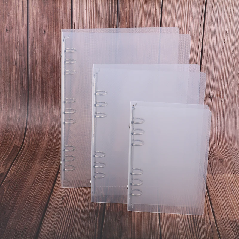 Transparent Creative Ring Binder B5/A5 A6 Pp Notebook Planner PP Cover Accessory Office School Supplies Stationery 6 Holes