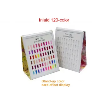 

120/180 Color Grids New Nail Gel Color Card Nail Polish Color Display Nail Art Color Showcase Tool Inlaid Style Free Shipping