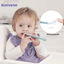 Sunveno ложка для первого этапа, мягкая силиконовая ложка для кормления без бисфенола, безопасная посуда, Обучающие ложки для младенцев, От 4 месяцев до 4 лет