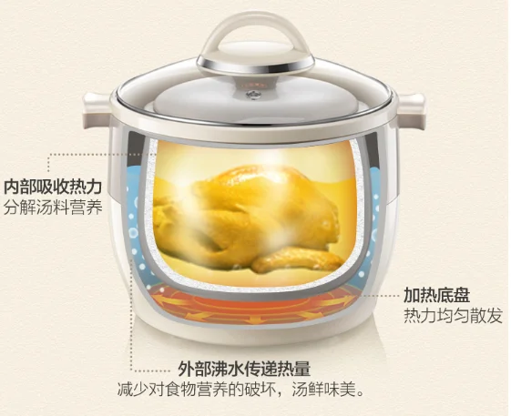 Household automatic large capacity porridge cooking utensils soup pot simmering multifunctional electric cooker J03