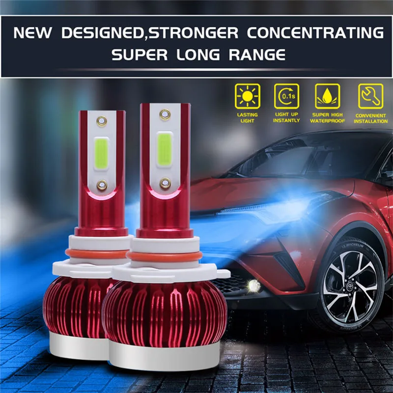 

NEW Arrivals Car Lights Bulbs 24W LED H8/9/11 Auto Headlights Fog Ice Blue Light Car Accessories Automotivo Styling Dropshipping