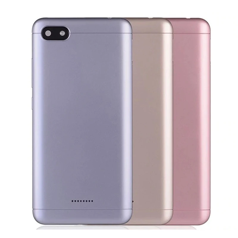 Задняя задняя дверь корпуса для Xiaomi Redmi 6A крышка батареи с кнопкой Запасные