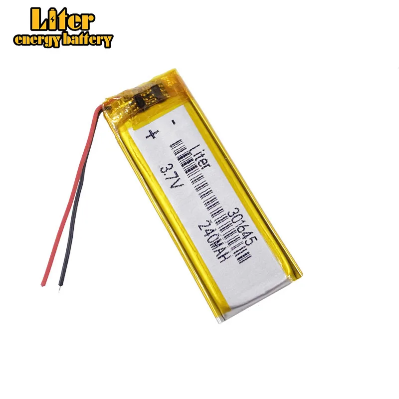 301645 3.7v 240mah Lithium Polymer Battery With Board For Mp3 Mp4 Mp5 Gps Digital Products