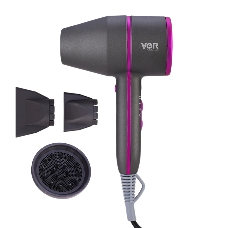 

VGR V-403 Hair Dryer High Power Strong Wind Blowing Brush Second Gear High and Low Temperature Adjustment Hot Air Dryer EU Plug