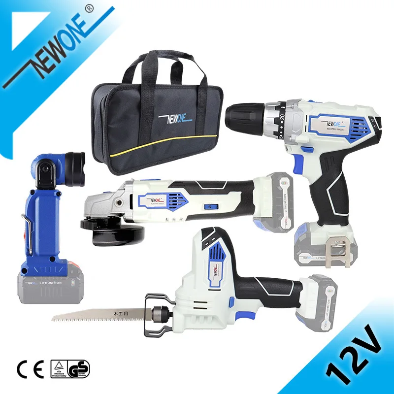 

NEWONE New Arrival Loner 12V Cordless Drill Electric Screwdriver Mini Angle-Grinder DC Lithium-Ion Battery 3/8-Inch