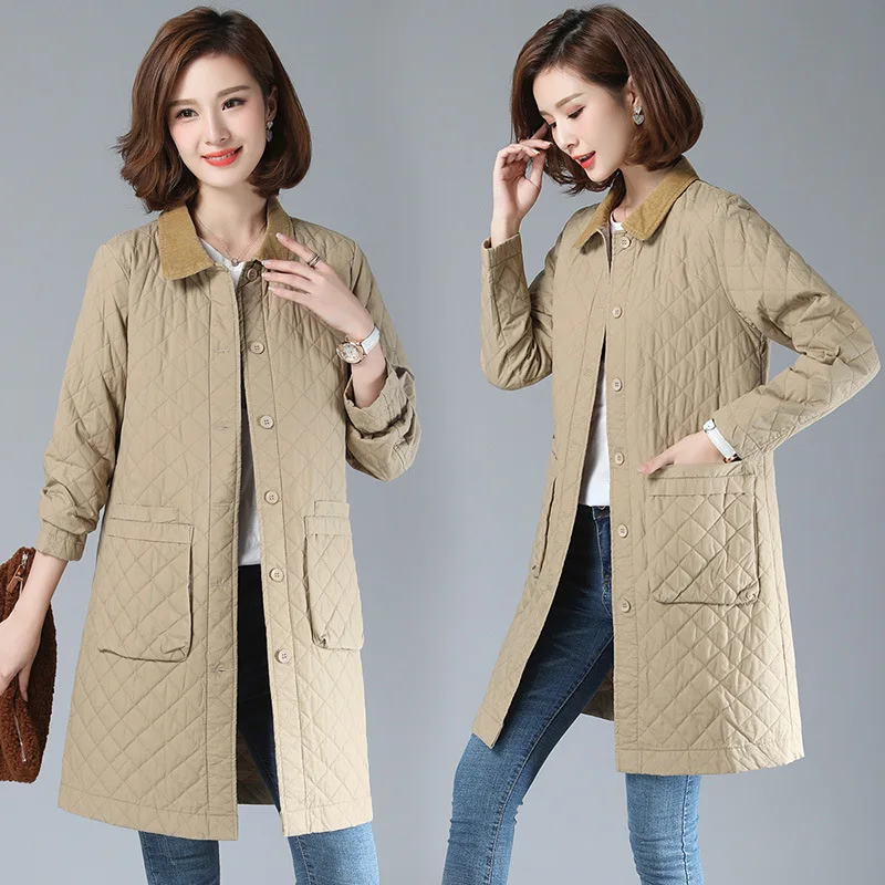 

Padded Coat Women's Autumn And Winter 2019 New Style Korean-style Mid-length Casual Fashion Thick Warm Shirt WOMEN'S Cotton-padd