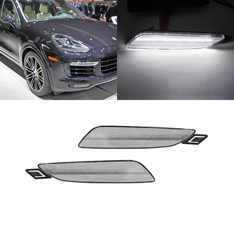Для Porsche Gen 958 Cayenne 2015 2016 2017 2018 передние белые без ошибок светодиодные боковые