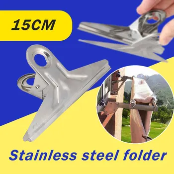 

Ticket Binder Convenient Useful Stainless Steel 15cm Office Tool Stainless Steel Clamp Metal Letter Clips Metal Paper Clip