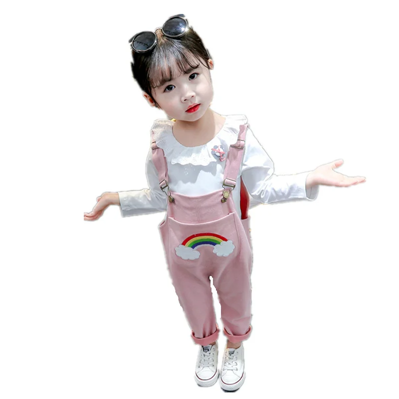 

2020 New Spring Autumn Children Clothes Baby Girls Pocket T Shirt Pants 2Pcs/sets Kids Infant Clothing Toddler Fashion Tracksuit