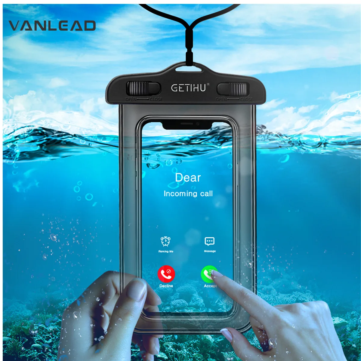 

Phone bag case Waterproof Universal For IPhone7 Samsung Huawei Xiaomi Cover Pouch For Iphone x honor 10 xiaomi redmi note 5