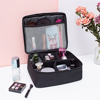 

Oxford Cloth Beauty Makeup Organizer Water-proof Cosmetics Box Lipstick Brush Holders Dressing Table Container Cable Charger Bag