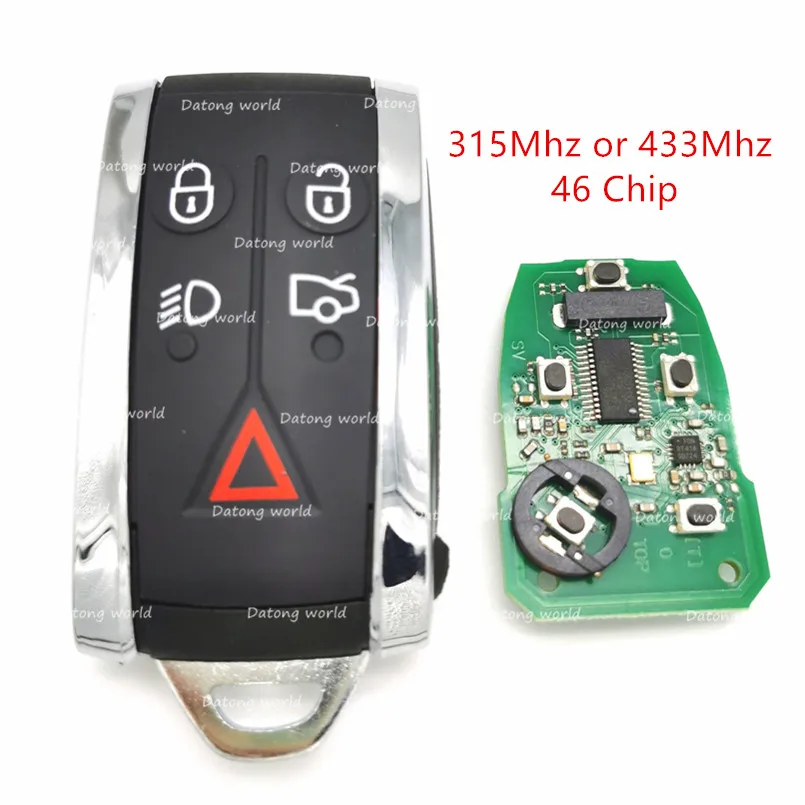 Datong World Автомобильный Дистанционный ключ для Jaguar 433Mhz ID46 7953A чип БЕСКЛЮЧЕВОЙ вход авто полный пульт дистанционного управления смарт пустой ключ запчасти