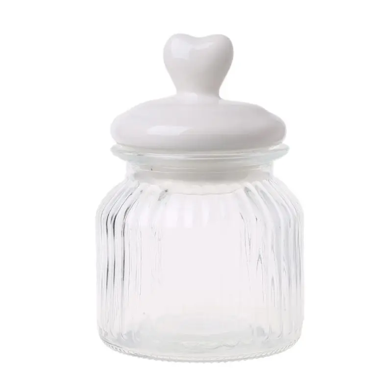 

Nordic Ceramic Glass Candy Jars Sealed Cans Kitchen Food Storage Bottle Spices