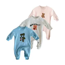 Combinaison en coton pour bébé, vêtements d'automne pour nouveau né, motif mignon 