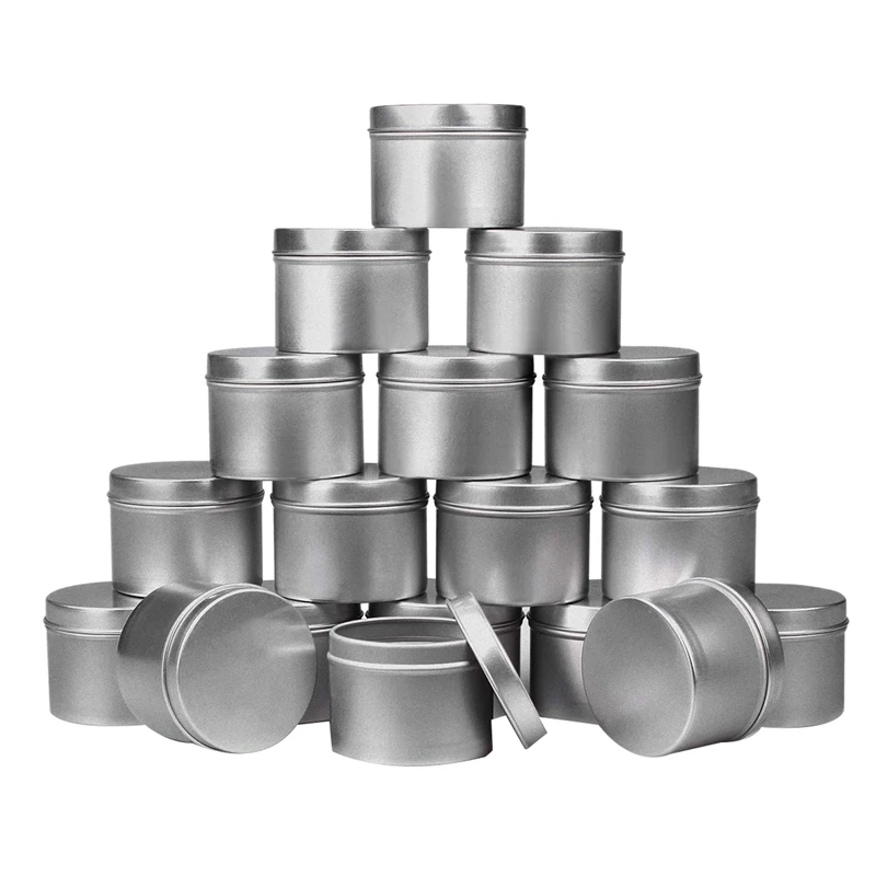 18 Piece Candle Tin 4 Oz Containers for DIY Making Container Handmade Tools |