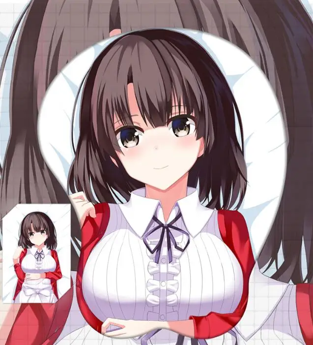 

Katou Megumi Wrist Rest Pad Mousepad PU Mouse Pad Game Computer Keyboard Office Mat Desk for Teen Mousepad