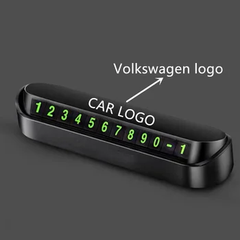 

Luminous Car Temporary Parking Card Sticker Phone Number Card Plate FOR Volkswagen POLO b6 golf 4 5 6 7 vw Tiguan Jetta car