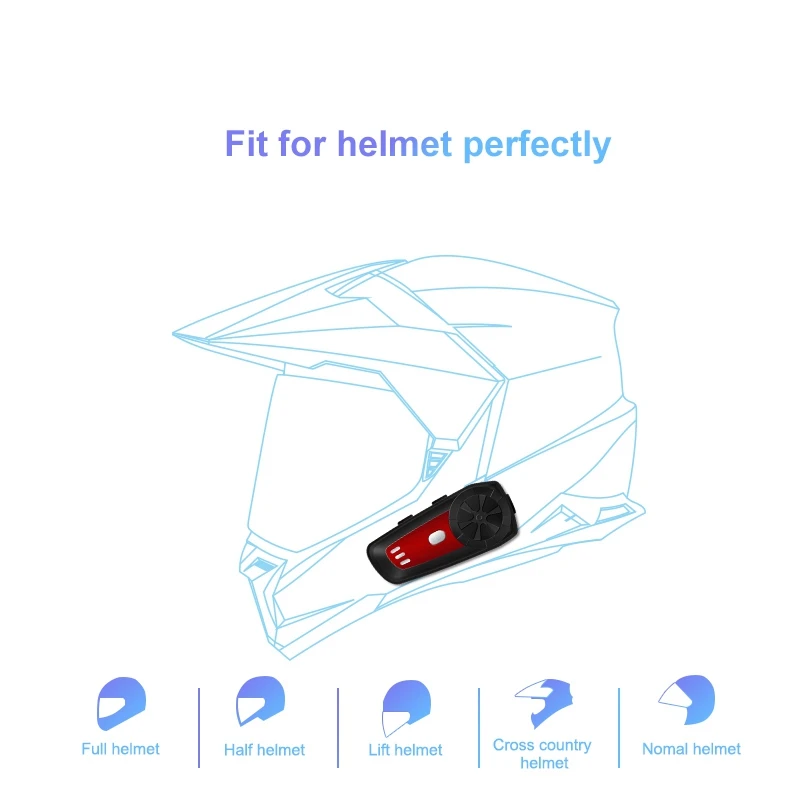 1 шт. мотоциклетный шлем Bluetooth гарнитура M6 беспроводной домофон для верховой езды оборудование гарнитура полностью закрытая интегрированная рация F