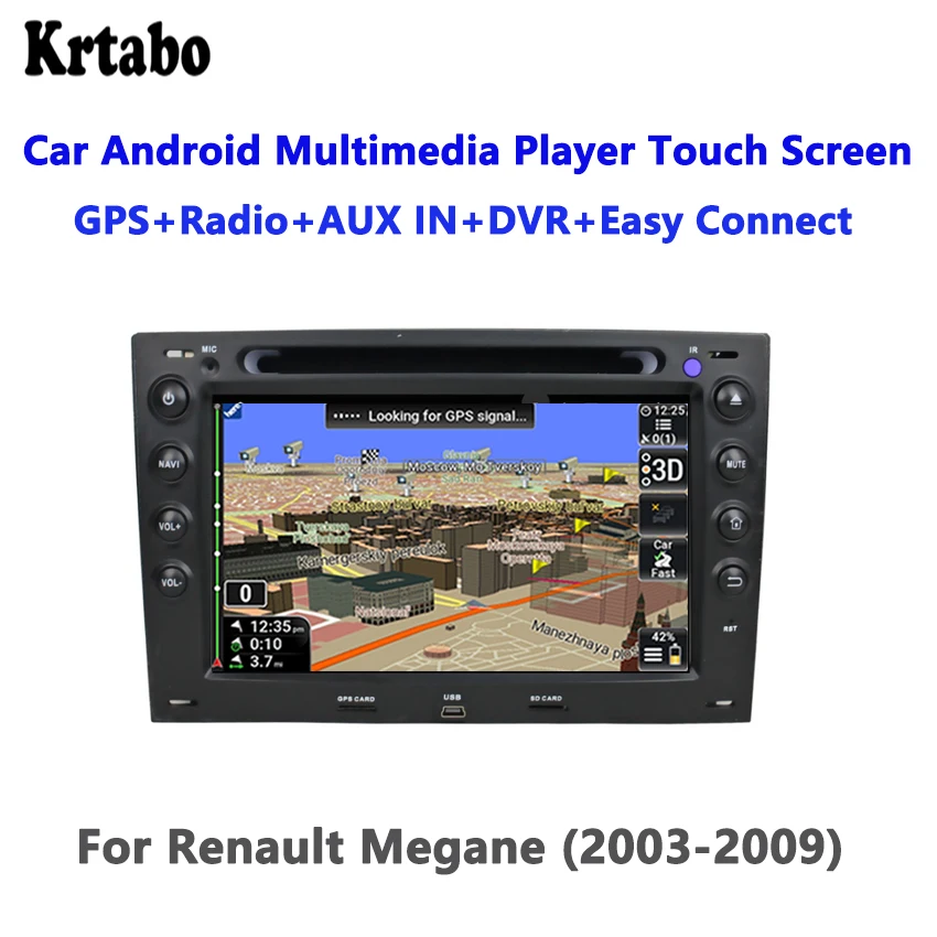 For Renault Megane 2003-2009 smart car navigation reversing image control large screen one machine recorder support DVD