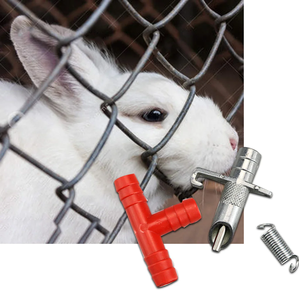 10 комплектов домашних животных кролика Автоматическая соска полива кормушки поилки для и курицы для кроликов, грызунов питья домашних животных