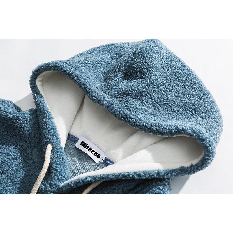 Lambswool пара флисовые толстовки для мужчин письмо с капюшоном Толстая Толстовка мужской пуловер Высокая Уличная Хип Хоп мода уличная