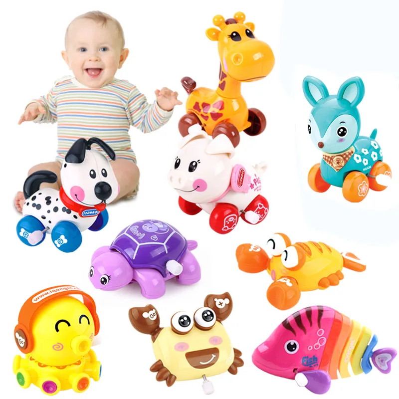 Baby Toys Cartoon Animal Wind Up Toys Clockwork Classic Toy Newborn Kid Funny Toy Gifts Children Educational NSV775