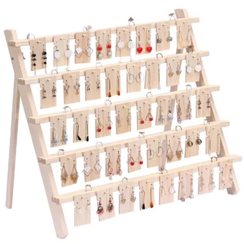 

Fashion Wood Jewelry Display Necklace Charms Jewelry Display Tray Pendant Earrings Card Style Pendant Display Tag Card