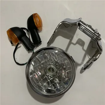 

Motorcycle Accessories YBR125 Headlight Conversion Round Headlight Assembly Headlight Bracket Turn Signal