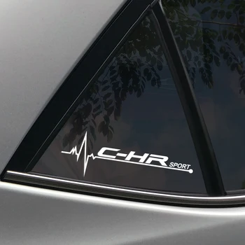 

2PCS Car Creative Vinyl Stickers Window Decor PVC Decal For Toyota C-HR Reflective Side Window Trim Motor Sport Auto Accessories