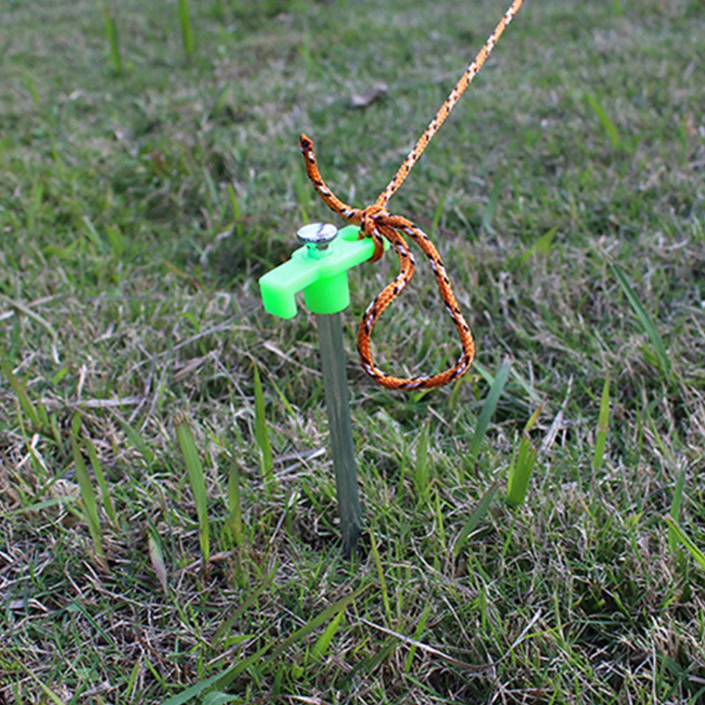 25CM Ultra High-Strength Stainless Steel Luminous Plastic Head Tent Nail Tent Stake Camping Equipment Tent Peg Tent Building#19