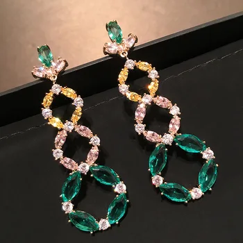 

Summer Party Runway Designer New Collection INS Fashion Trendy Classic High Quality Stud Earrings Girl Gift Evening European