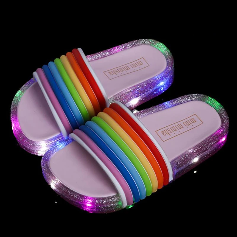 light up jelly sandals