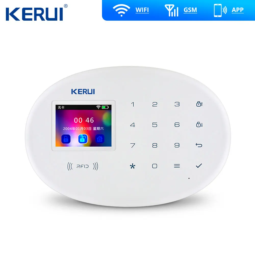 Система домашней сигнализации KERUI W20 Wi Fi GSM беспроводная клавиатура дистанционное