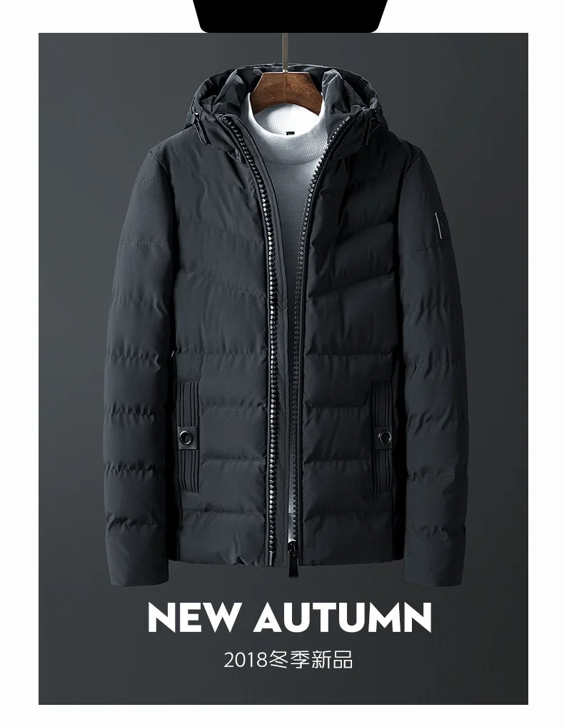 MEN'S Cotton-padded Coat Winter New Style Down Cotton Popular Brand Cotton-padded Jacket Thick Winter Casual Clothes Winter