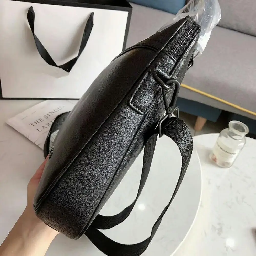 Роскошные сумки мужские портфели дизайнерские модные новые поступления высокого качества известный бренд из натуральной кожи через плечо