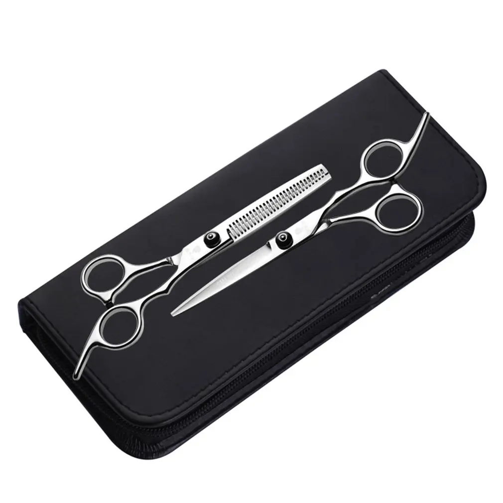 

Hairdressing scissors Flat shears bangs shears scissors thinning scissors combination set Bright silver