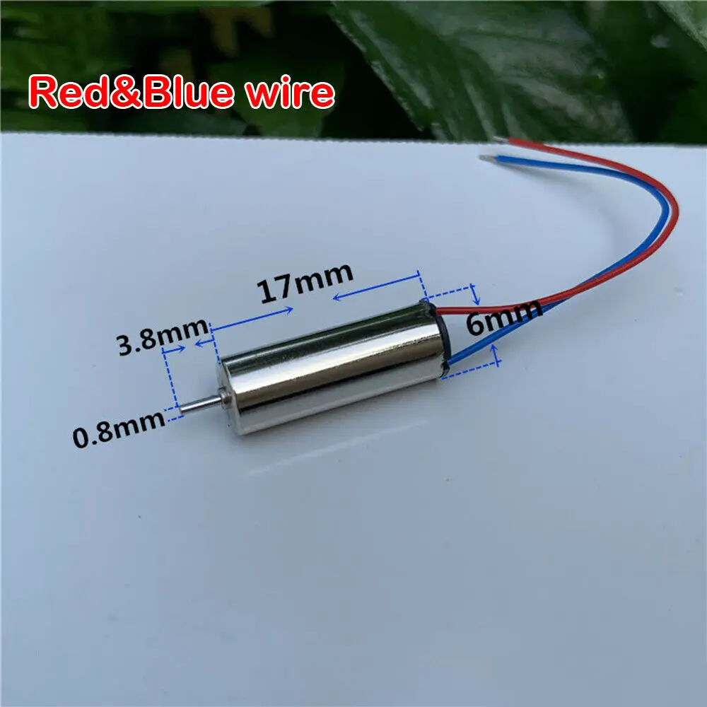 10 Pcs 48mm Coreless DC Motor Super high speed 3V DC 60mA 70000RPM 0408-4035 for RC helicopter aircraft 